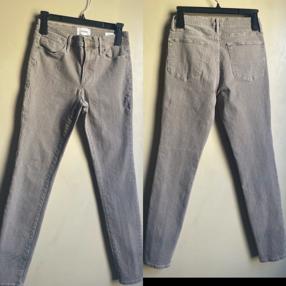 FRAME Le High Skinny plaid gingham jeans size 27